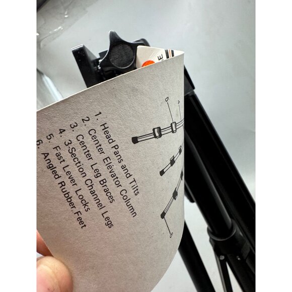 Vantage VT-205 Tripod With 3-Section Compact Column Elevating Pan/Tilt Head & Ri - Picture 14 of 16